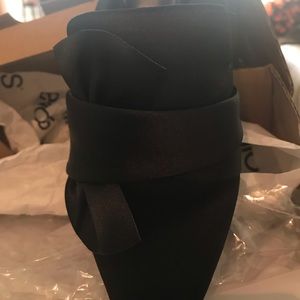 Ellos brand satin slide on mules.